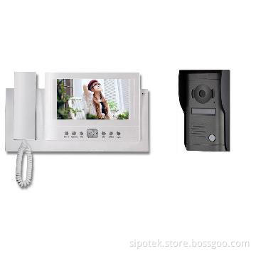 7 inch color doorphone video door phone for video intercom